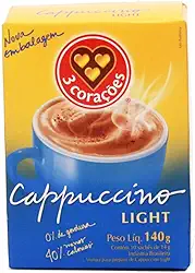 Cappuccino Solúvel Light 3 Corações sachê
