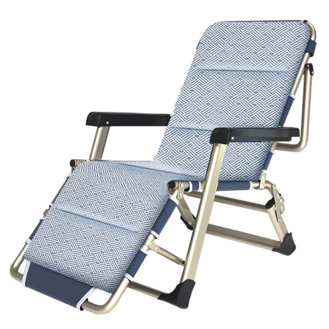 Chaise longue pliante d'extérieur inclinable grand confort pour camping et plage
