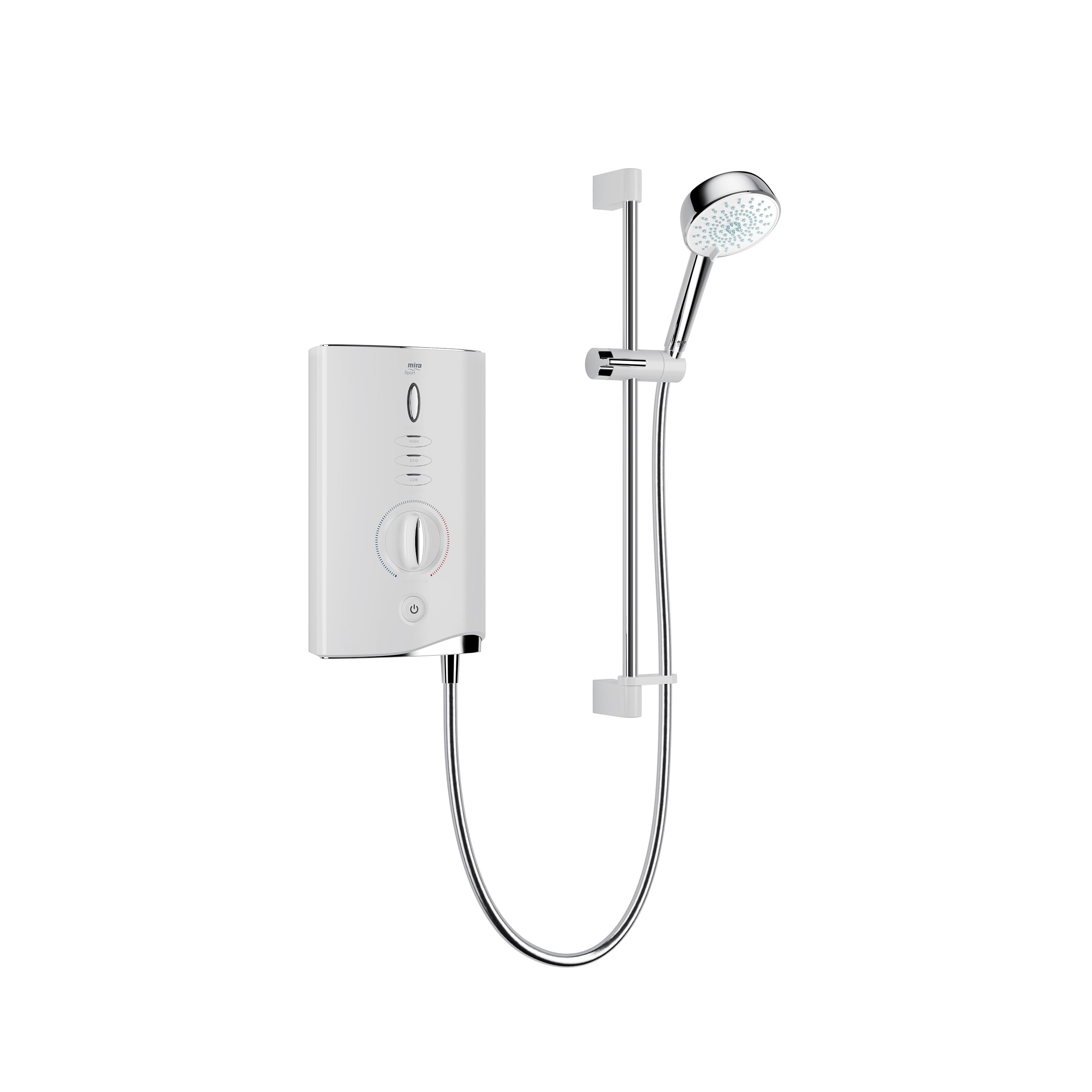 Mira White/Chrome Showers Sport Max Single Outlet Electric Shower 10.8Kw