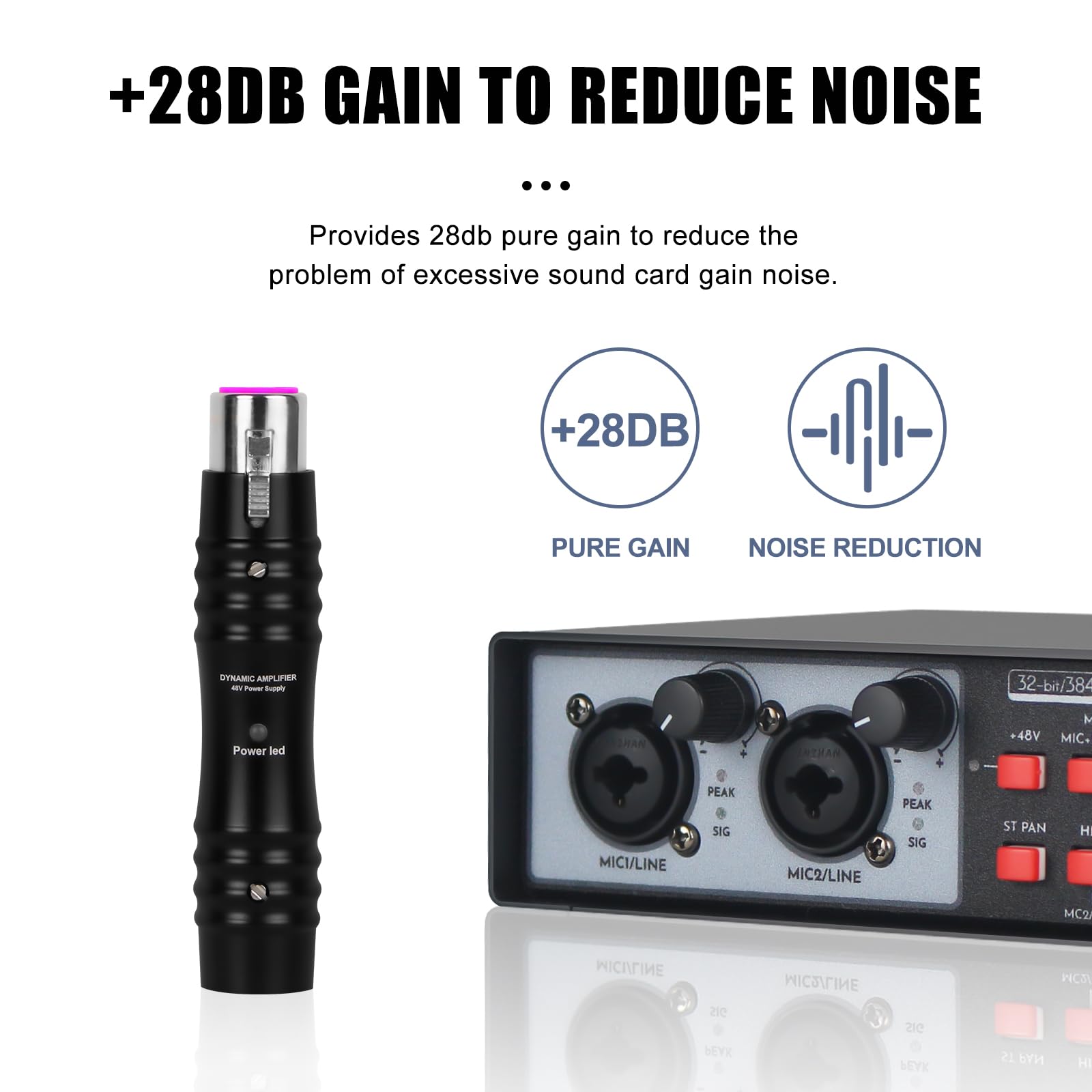 MIC BOOSTER P1 1 amplificatore microfono dinamico compatto con preamplificatore di alta qualità +25DB (P1-ONE)
