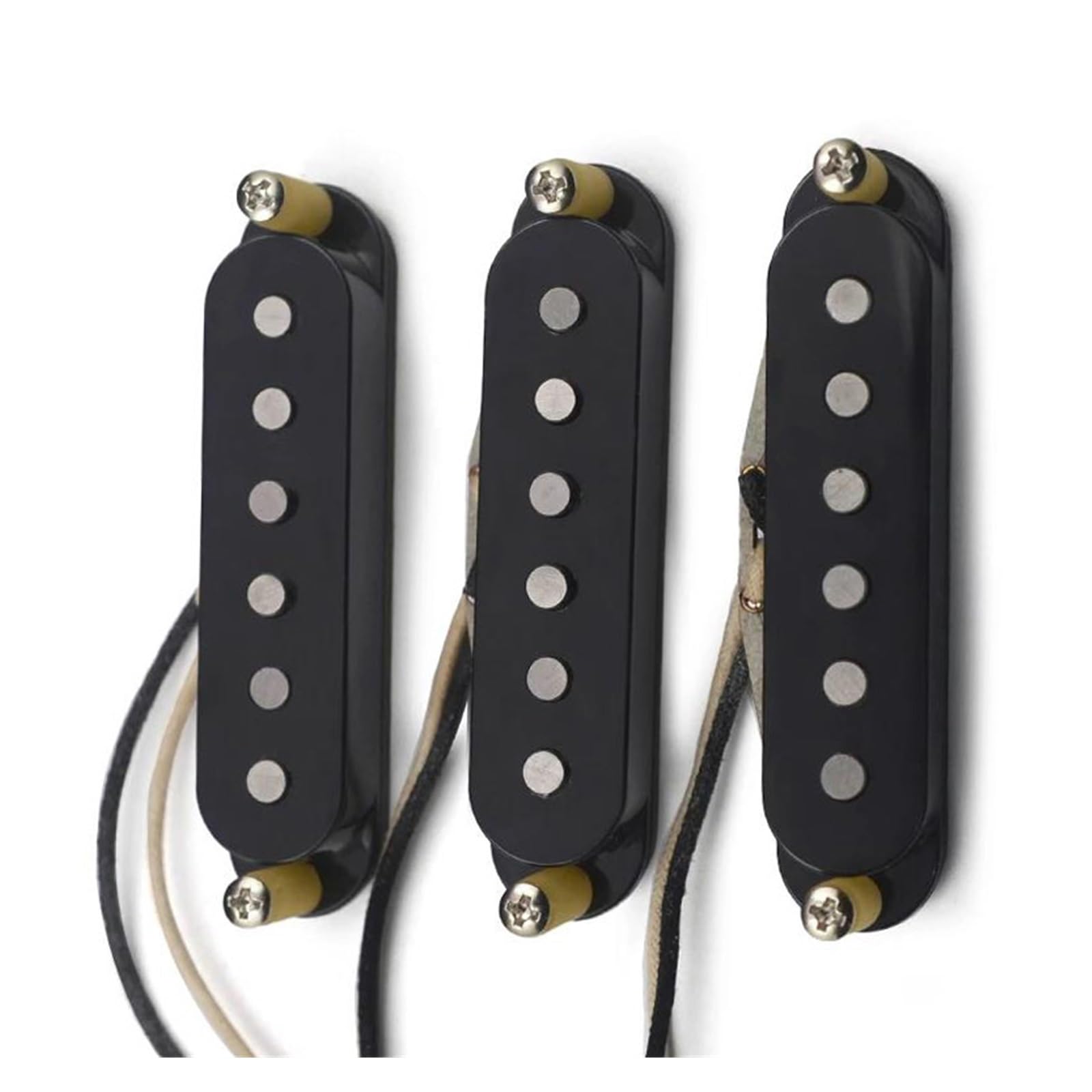Kit Pickup Alnico 5 A Carica Manuale SSS Per Realizzare Chitarre Elettriche(Black 1 Set)