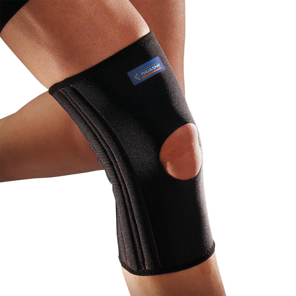 Thuasne Sport - Genouillère Baleinée - Genou Instable ou Douloureux - Limitation de Déperdition de Chaleur* - Indice de Maintien 2/3 - Dispositif Médical CE - Taille L