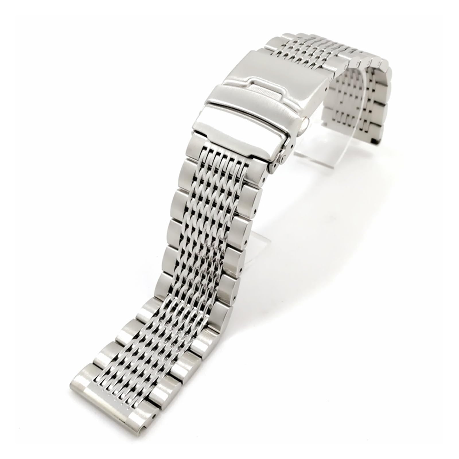 Run Ken Luxe 22/20/24mm Solide Milan Lien En Acier Inoxydable Bracelet De Montre Fermoir Pliant Sécurité Montres Bracelet Remplacement