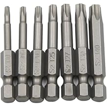 Star Drive Screwdriver Bits, 50mm 1/4 Hex Shank Five-Point for torx Bit for T10 for t15 for t20 for t25 for t30 T40 for Power Hand Drills Alloy Steel 1pcT40