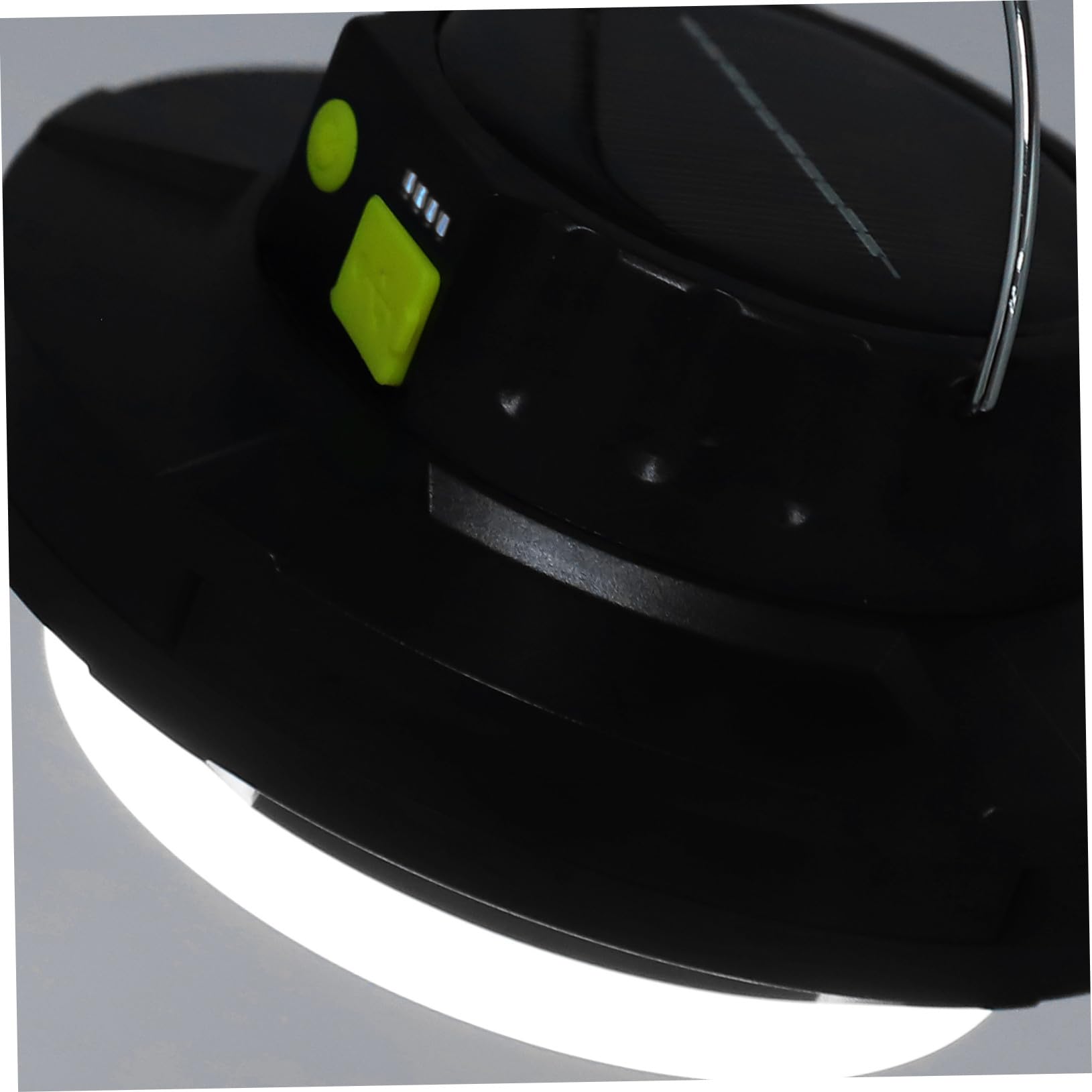 Linterna Solar Camping Recargable USB Luz Emergencia Portátil Rotativa para Senderismo y Viajes al Aire