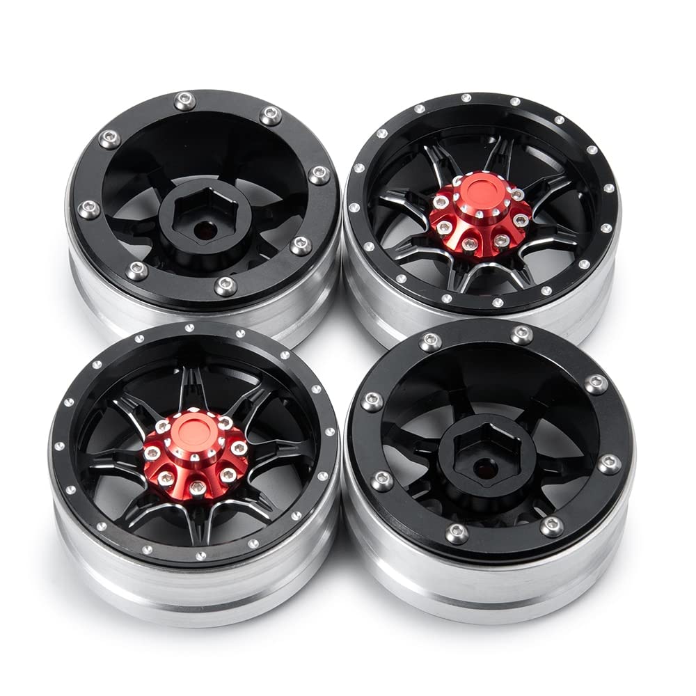 Cerchi In Lega 1,9" Per Camion RC 1:10 – FLYXM, 4 Pezzi, Per AXIAL SCX10 CC01