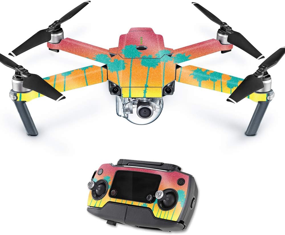 MightySkins Glossy Glitter Skin for DJI Mavic Pro Quadcopter Drone - Sherbet Palms | Protective, Durable High-Gloss Glitter Finish | Easy to Apply, Remove, and Change Styles | Made in The USA