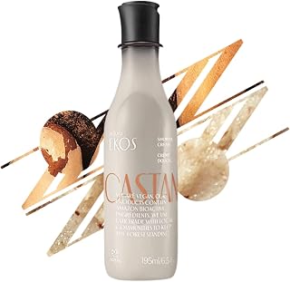 natura - Ekos Castanha Renourishing Creamy Shower Gel - Deep Hydration - Omega 6, 9 - Light Texture - Body Wash - Vegan Skin Care - Brazilian Beauty Secrets - Self Care & Body Care - 6.5 fl oz (195ml)