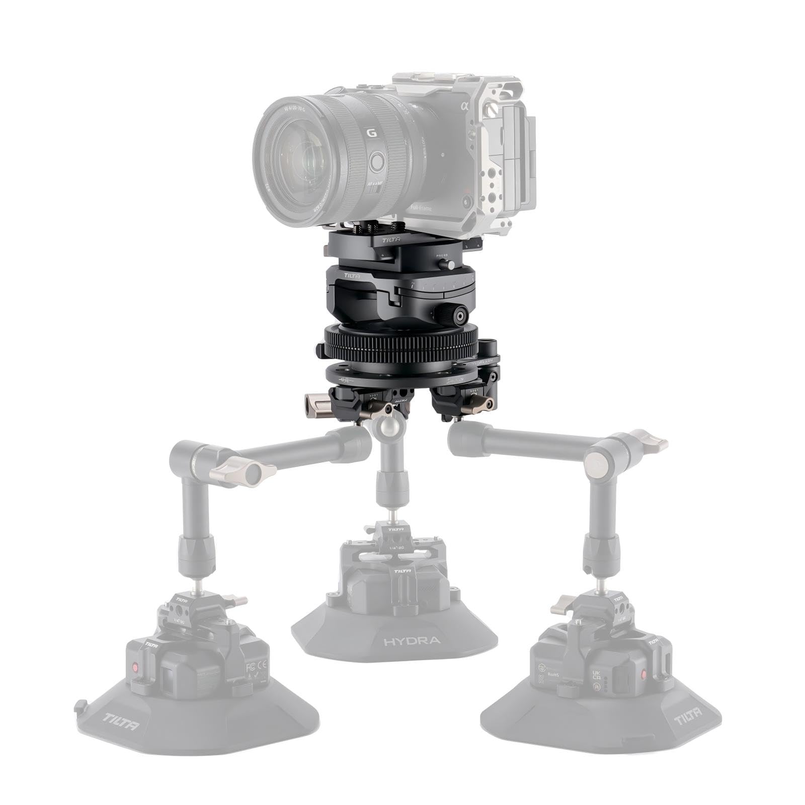 Tilta Hydra x Dan Ming Kit de Base Speed Pan System, Système de Fixation pour Voiture avec Mini-tête Inclinable - Noir HDA-T19-A