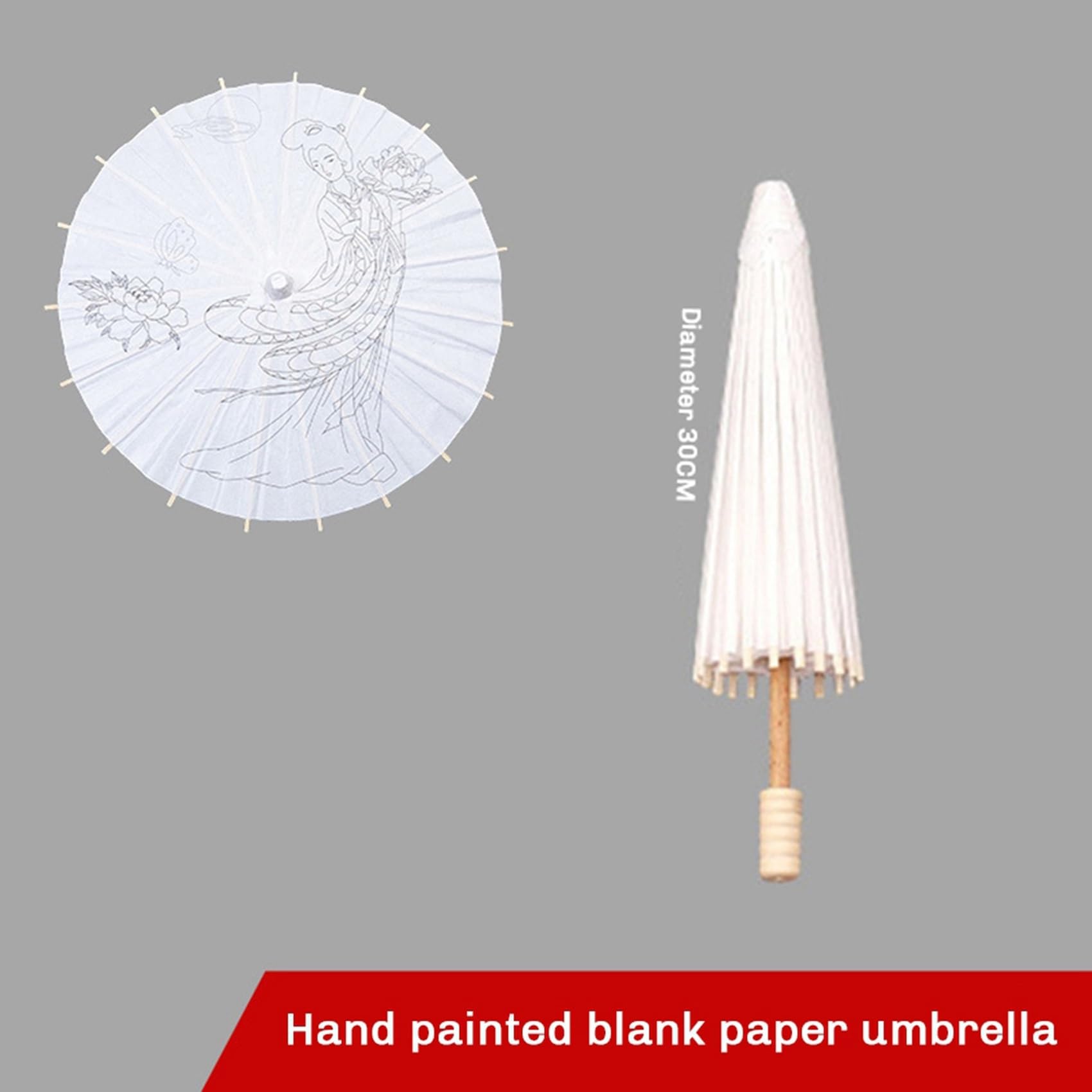48 Stück Papier-Sonnenschirme für Hochzeiten, Party-Geschenke, 30 cm, Bambus-Schirme für Tischdekorationen bei Brautpartys, Foto-Requisiten