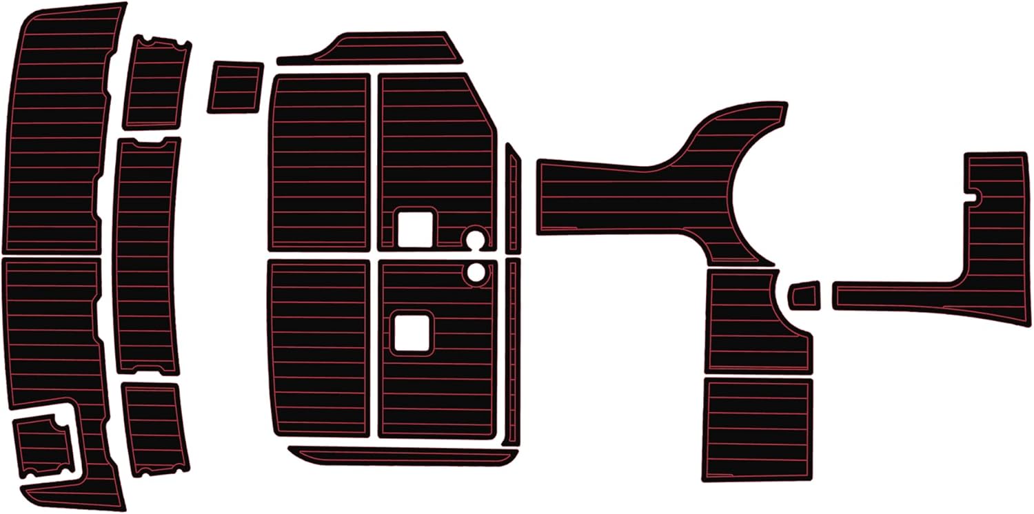 Boat Deck Mat for 1998-2003 Chaparral 300 Signature 6mm Non-Slip EVA Foam Pad Swim Platform Cockpit Teak Design Marine Flooring