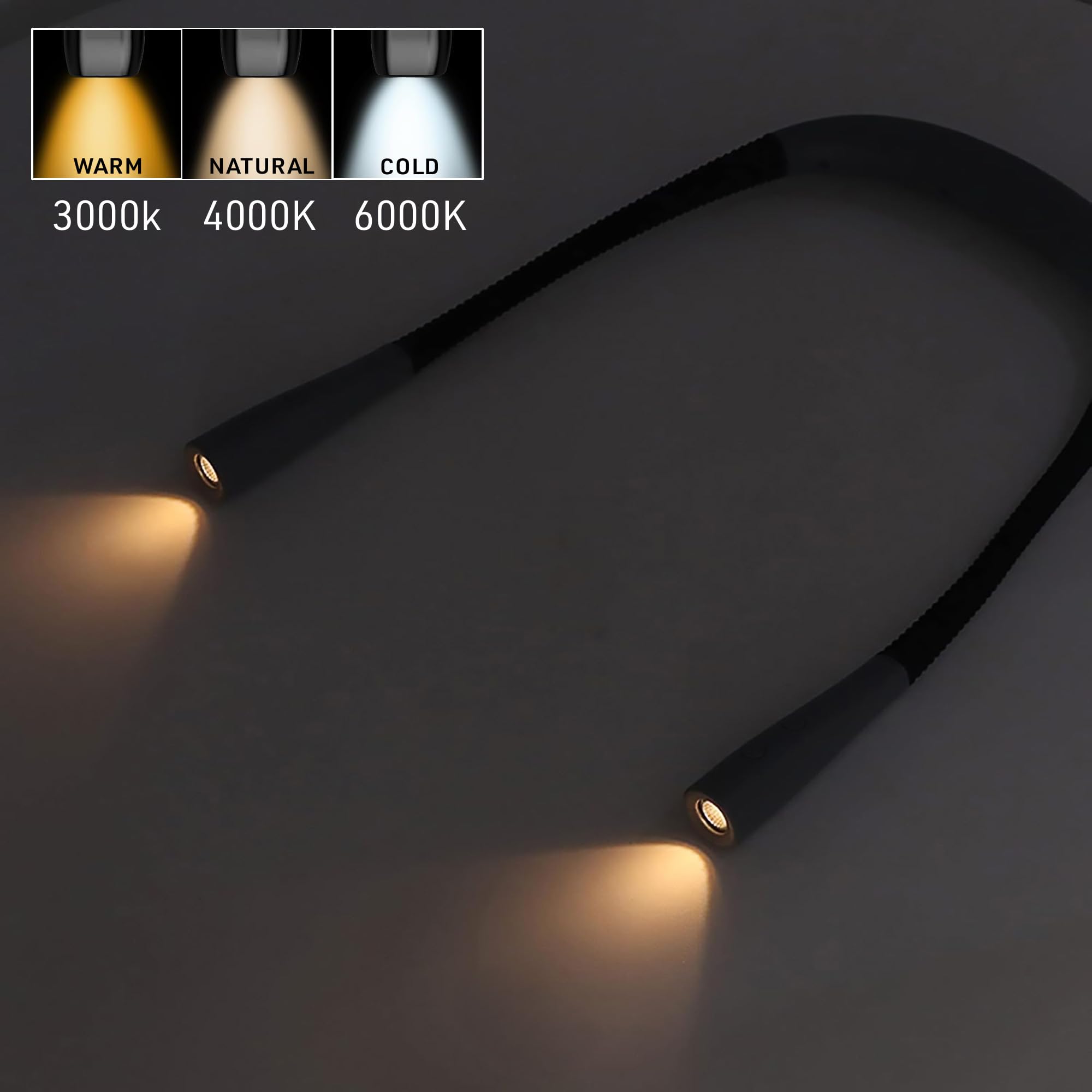 Lampada LED da lettura Electraline 50Lumen Batteria ricaricabile 1000mAh