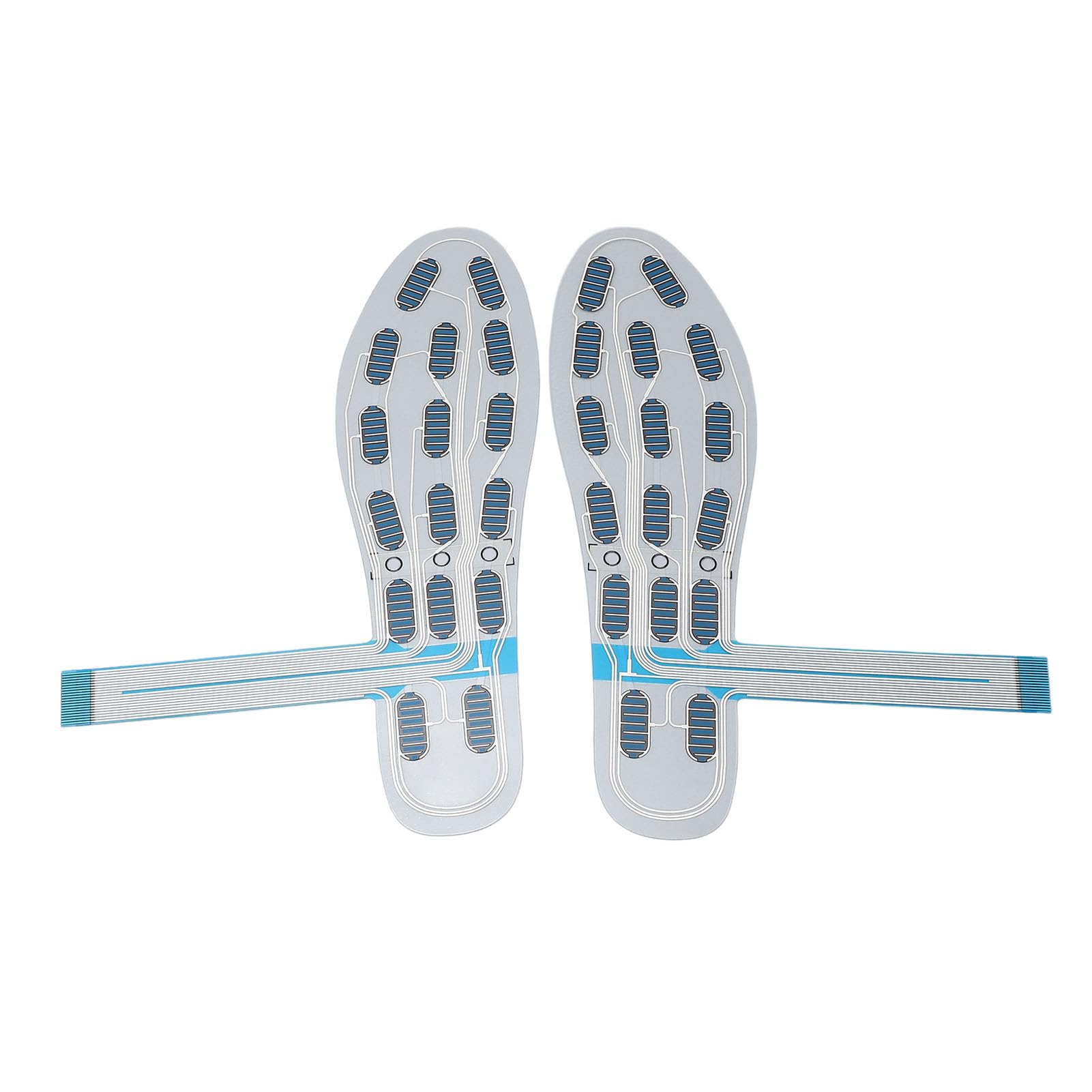 BTSEURY Foot Pressure Sensor Pad, 1 Pair Thin Film Foot Pressure Sensor, 16 Sensing Area Pressure Transducer Shoe Insole for Step Counting