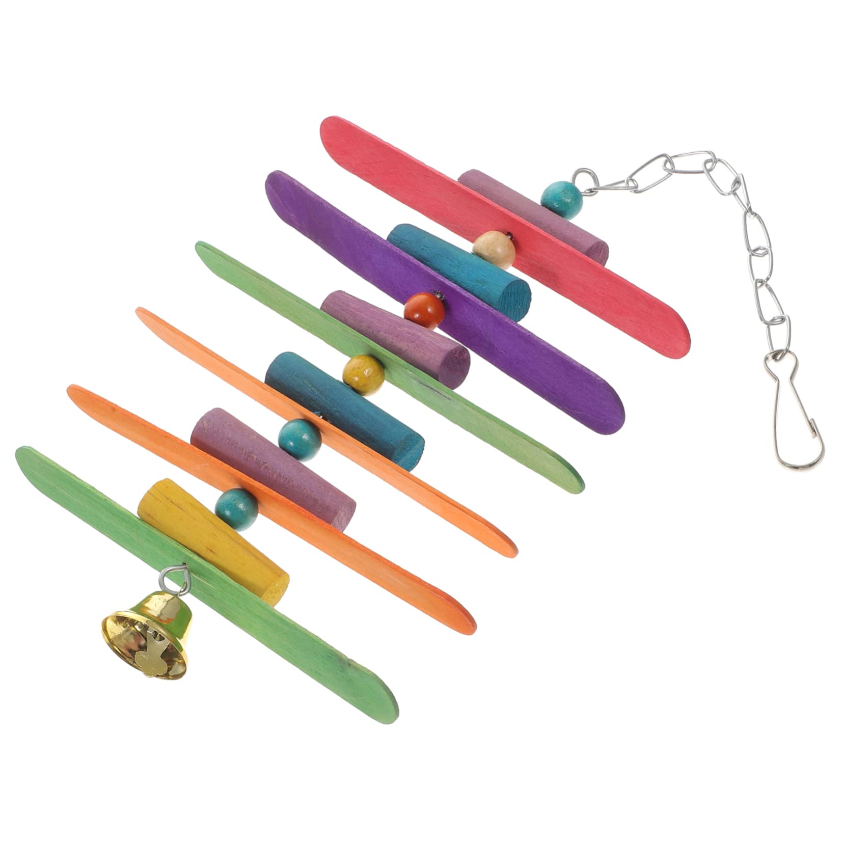POPETPOP 4 Piezas Jaula Giratoria De Juguete Juguetes De Aves para Loros Juguetes para Trepar Pájaros Juguetes para Masticar Loros De Madera Desfibradora