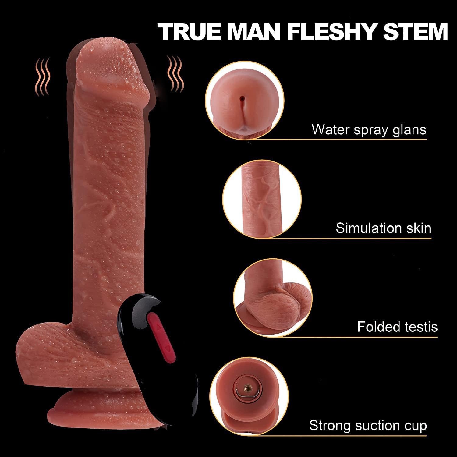 Realistic Ejaculating Dildo Squirting Dildo Vibrator 10 Vibrating 8.5inch Electric Anal Plug G Spot Dildos Adult Sex Toys for Women