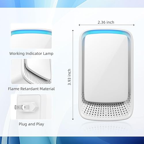 Miniatura 9 de Purificador de aire enchufable, paquete de 4 ionizador de aire para el hogar, generador de iones negativos, funcionamiento silencioso, ambientador