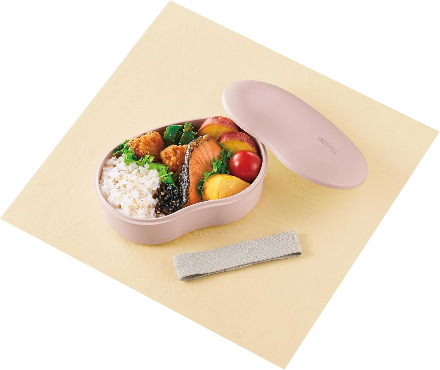 Thermos DJV-570 SKR Fresh Lunch Box, 1 Tier, 19.4 fl oz (570 ml), Sakura, Simple Design, No Gaskets, Simple Design