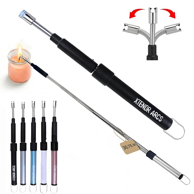 V2 Extendable 2 5 Feet Arc Extra Long Lighter Flameless Fireplace Stove Electric Candle Lighter Long Neck for