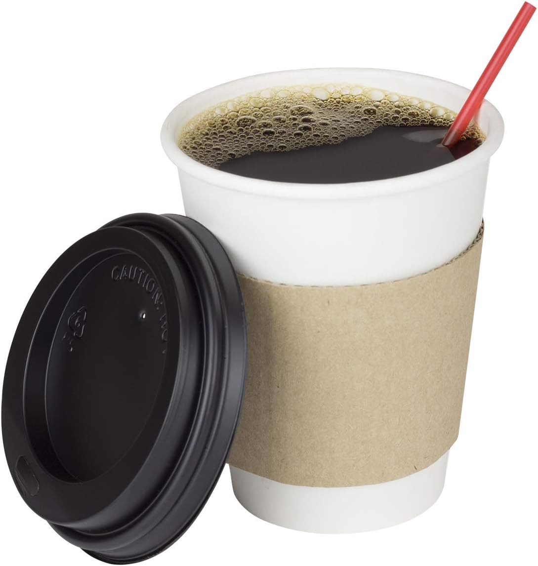 Karat 8oz Paper Hot Coffee Cups [1000 ct] Disposable, Leak-Resistant Double Poly-Lined Cups for Hot Beverages - Ideal for Cafes & Restaurants, 80mm | White - Image 9