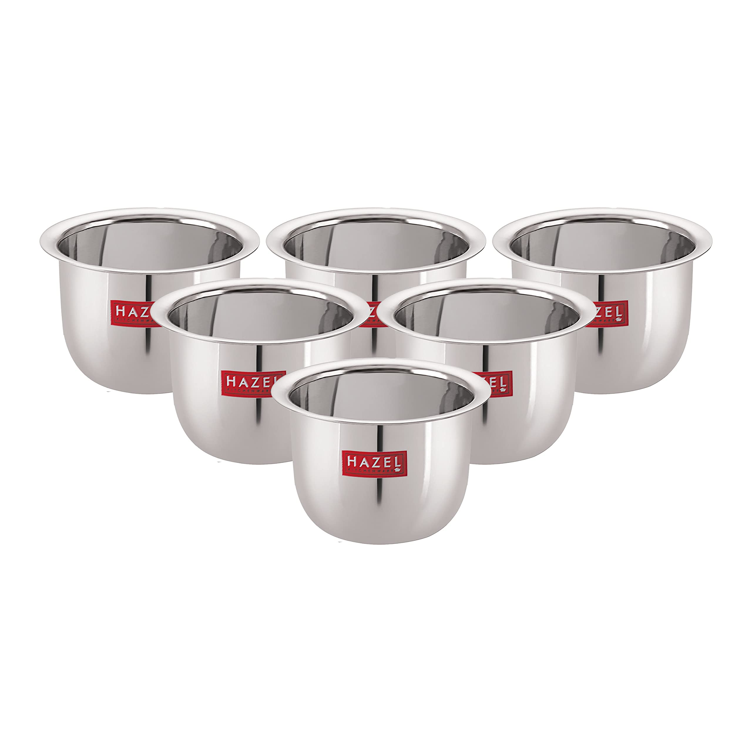 HAZEL Stainless Steel Tea Glasses - Set of 6 -8 HAZEL Stainless Steel Tea Glasses - Set of 6 -8