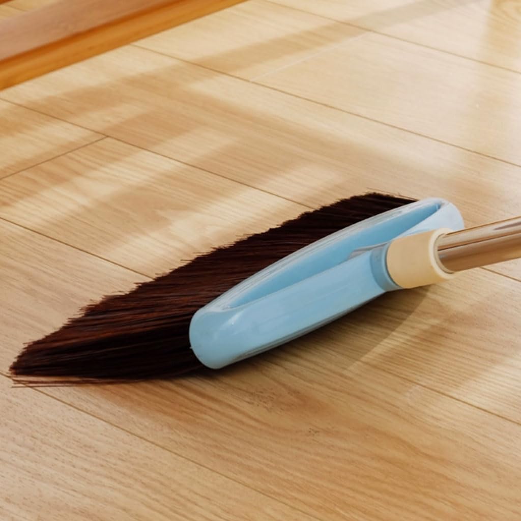 Moderno Juego de Escoba y recogedor de pie, Escoba Interior con recogedor, autolimpieza con Dientes para recogedor Conveniente