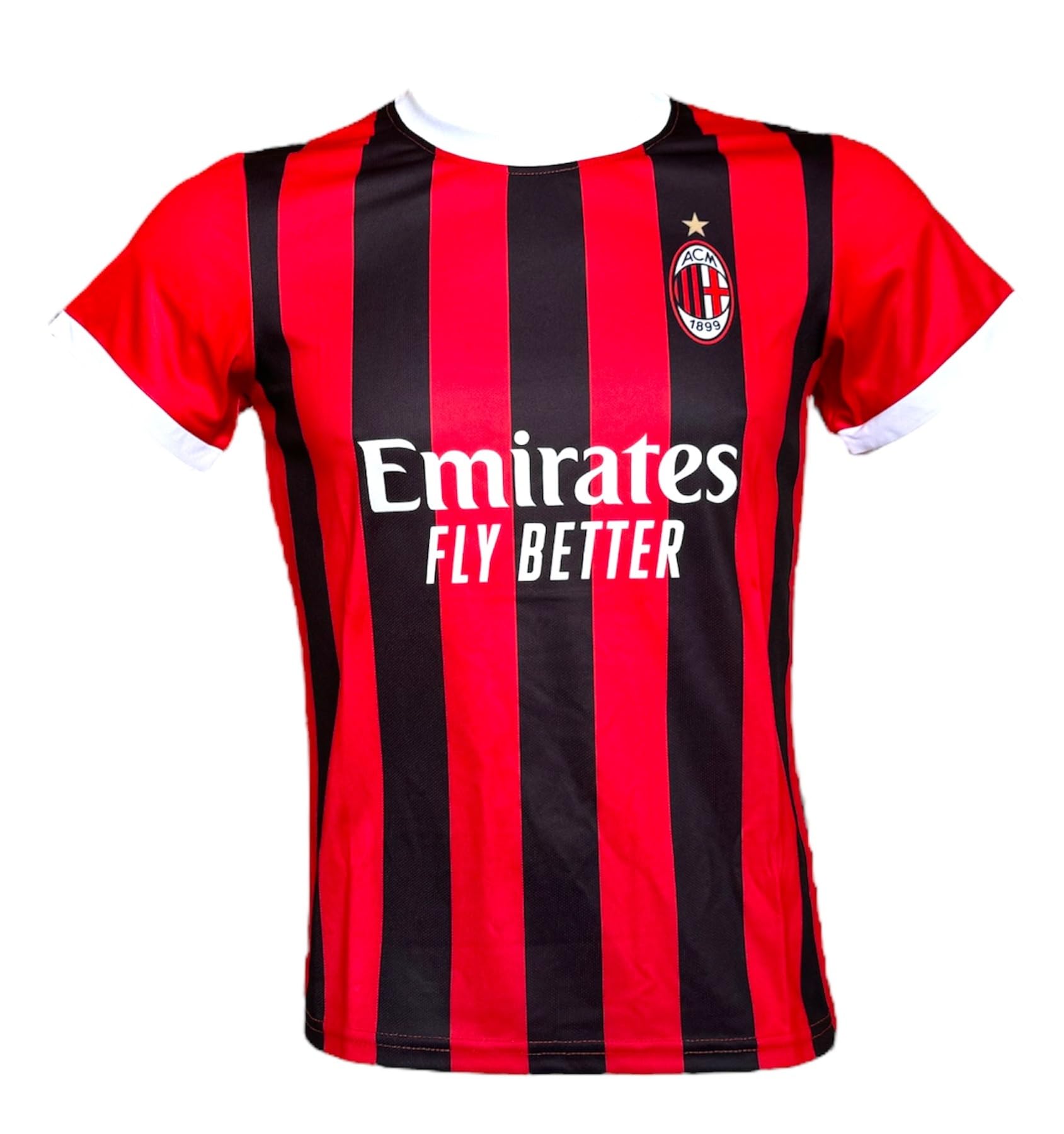 A.C. Milan Maglia Calcio rossonera Personalizzabile Replica Autorizzata 2024-2025 Adulto (M)