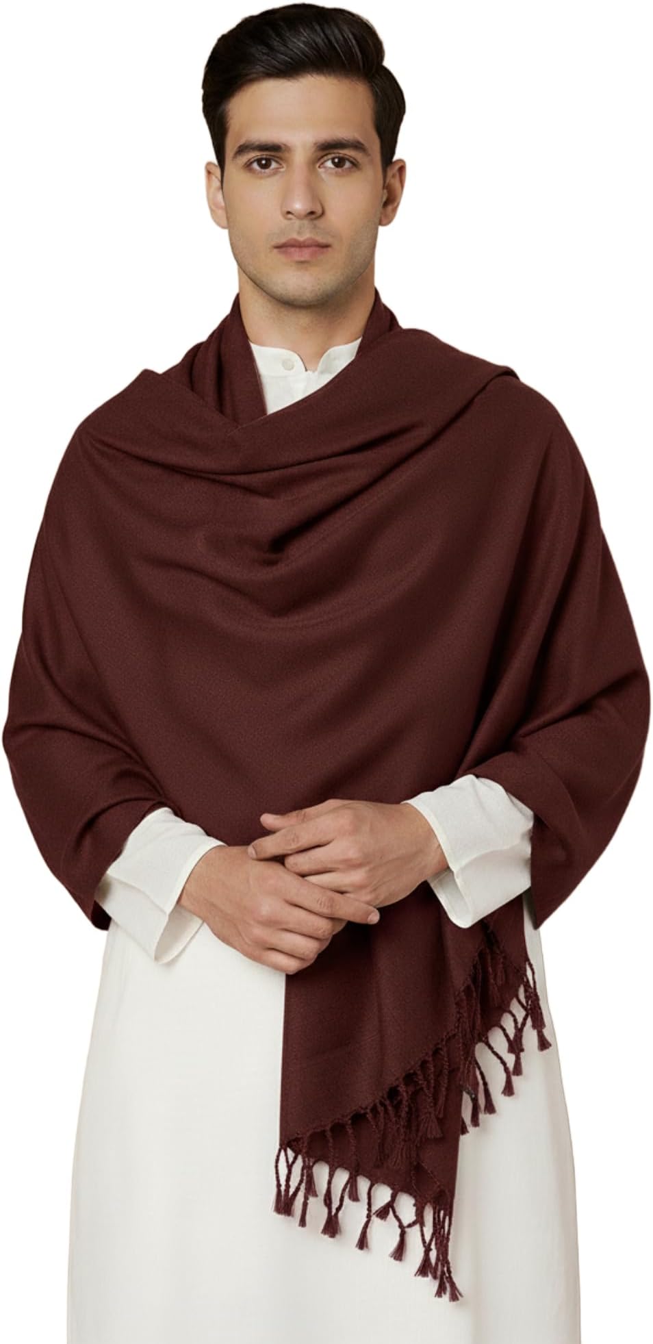 Men’s Solid Color Warm Stole | Lightweight Soft Feel Scarf Wrap for Winter