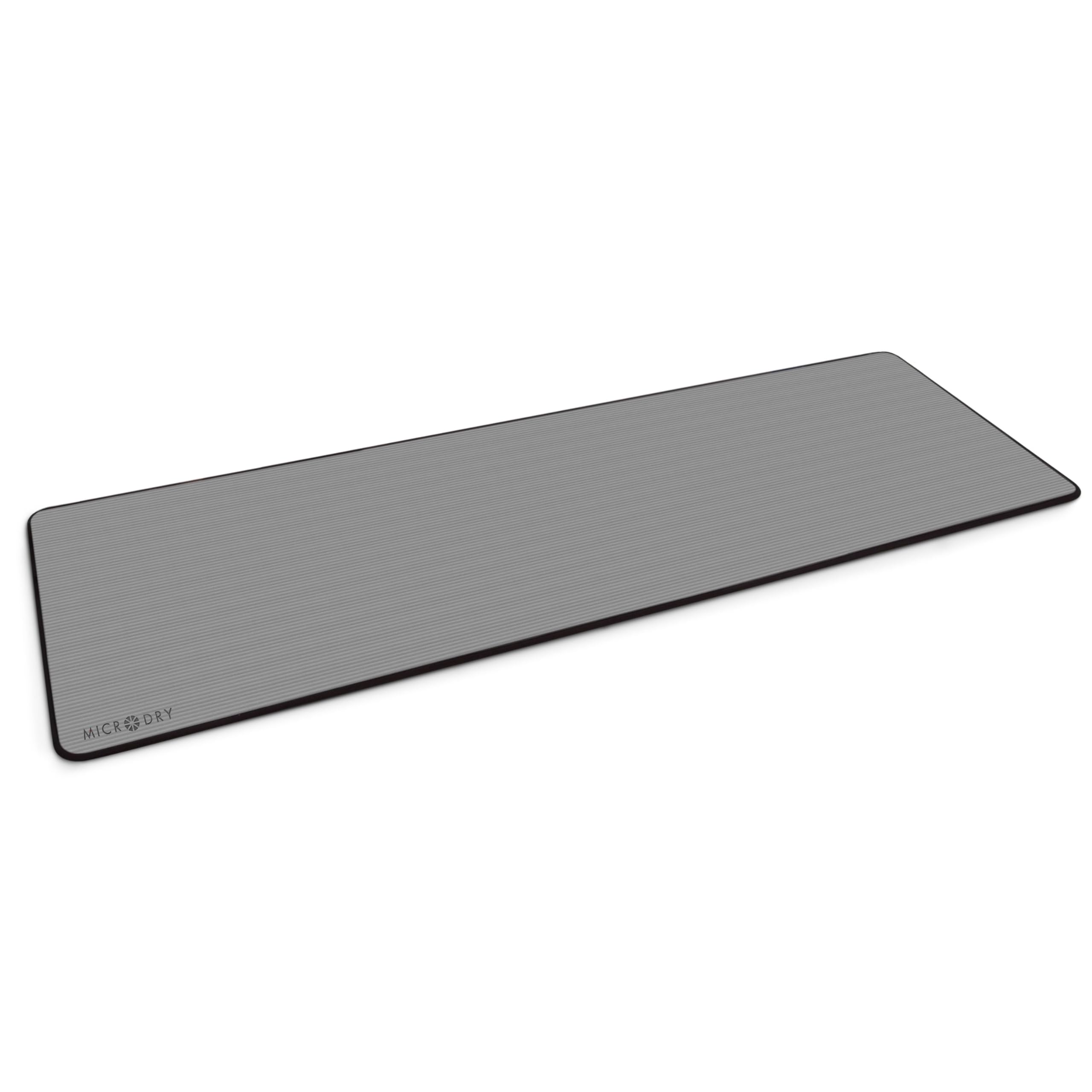 MICRODRY Esterilla de yoga para ejercicio de fitness de lujo para el hogar y el gimnasio, extragruesa para entrenamiento de alto impacto, superficie antideslizante de múltiples capas, neutraliza