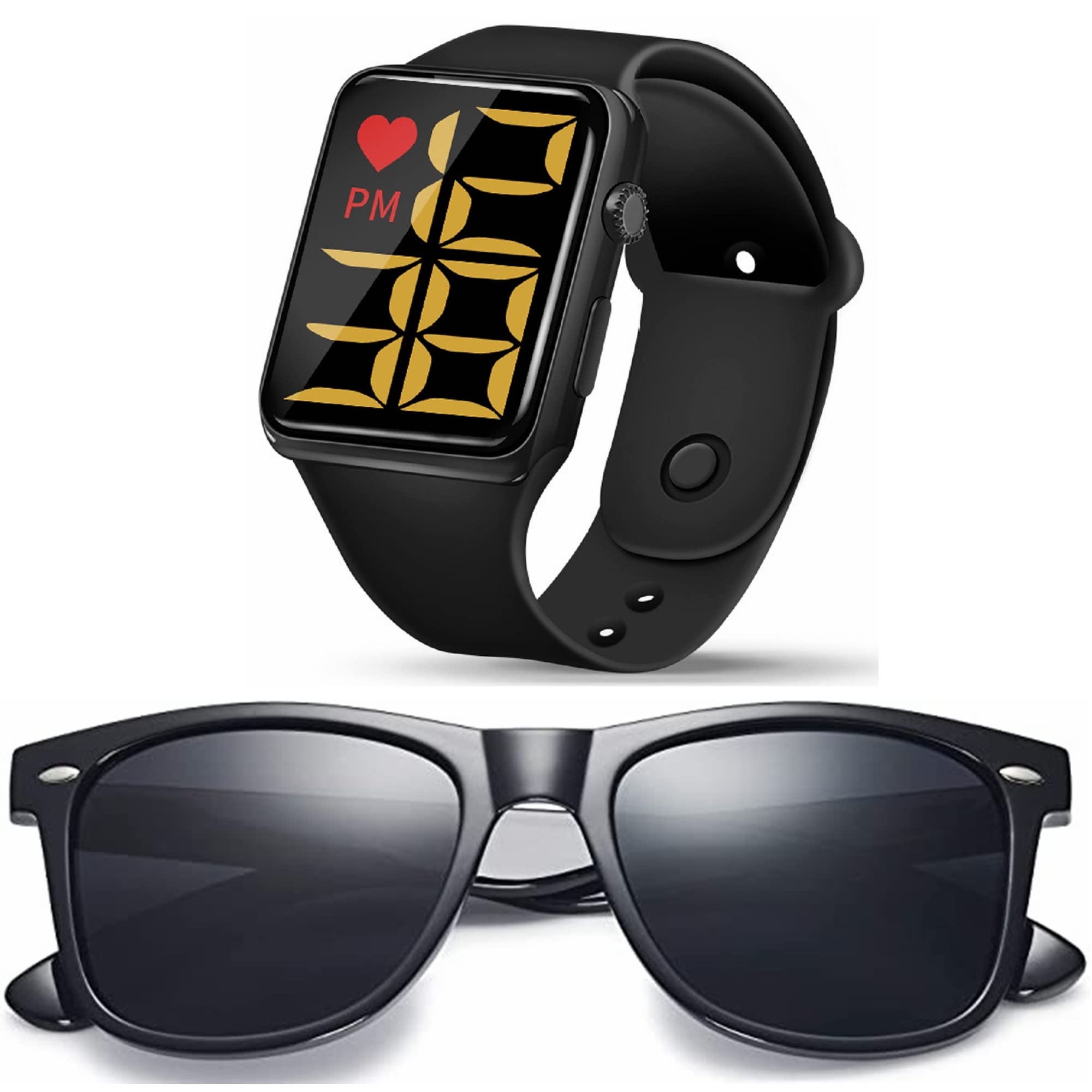 SC STUFFY CLUB Square Dial Led Watches for Kids Digital Watch Band Boys & Men Sunglasses Combo Pack 2 (B0B2DB7CTN) Amazon Price History, Amazon Price Tracker