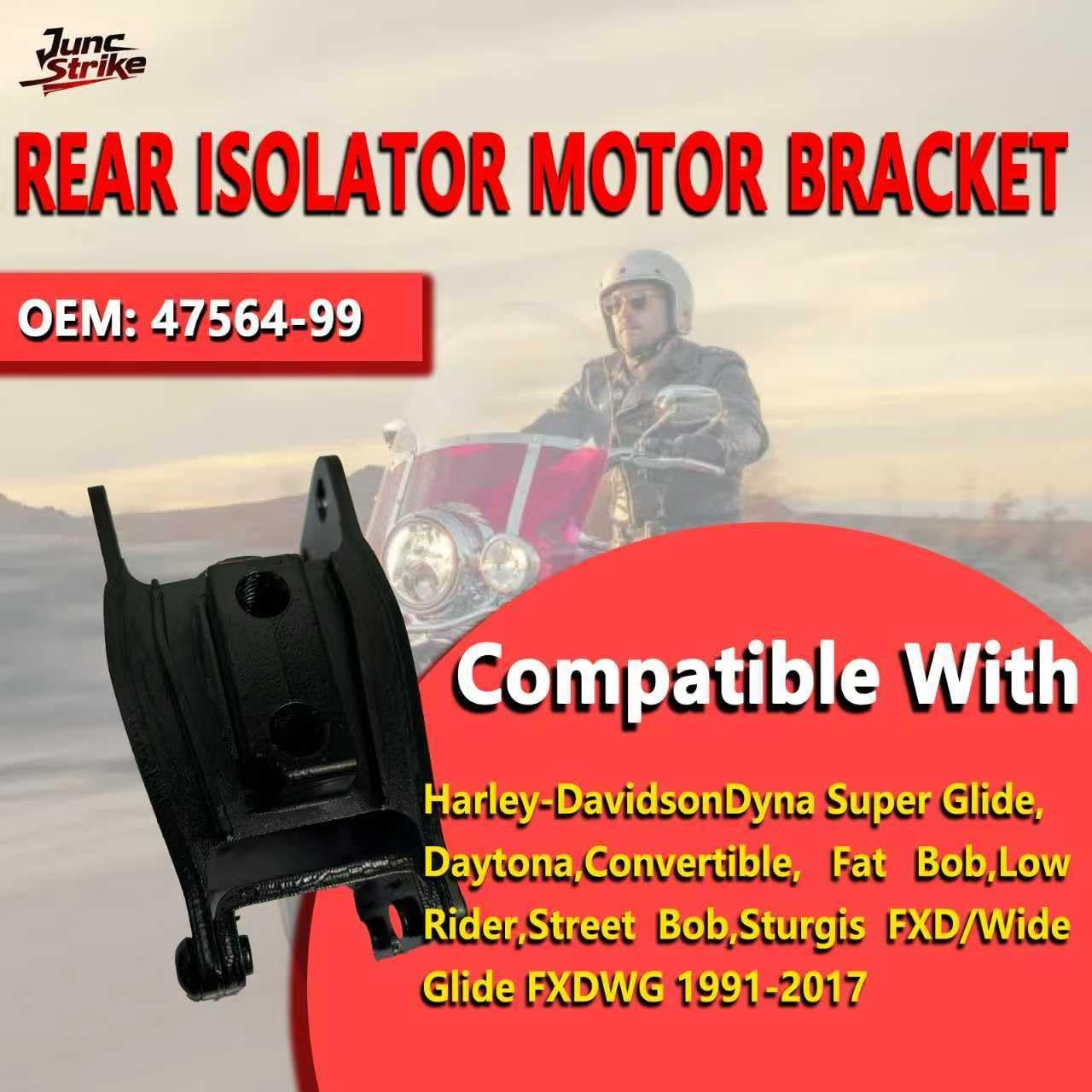 47564-99 Rear Isolator Motor Mount - Compatible with Harley Davidson Dyna 1999-2017 (Street Bob, Super Glide, Convertible, Fat Bob, Low Rider, Sturgis, Wide Glide)