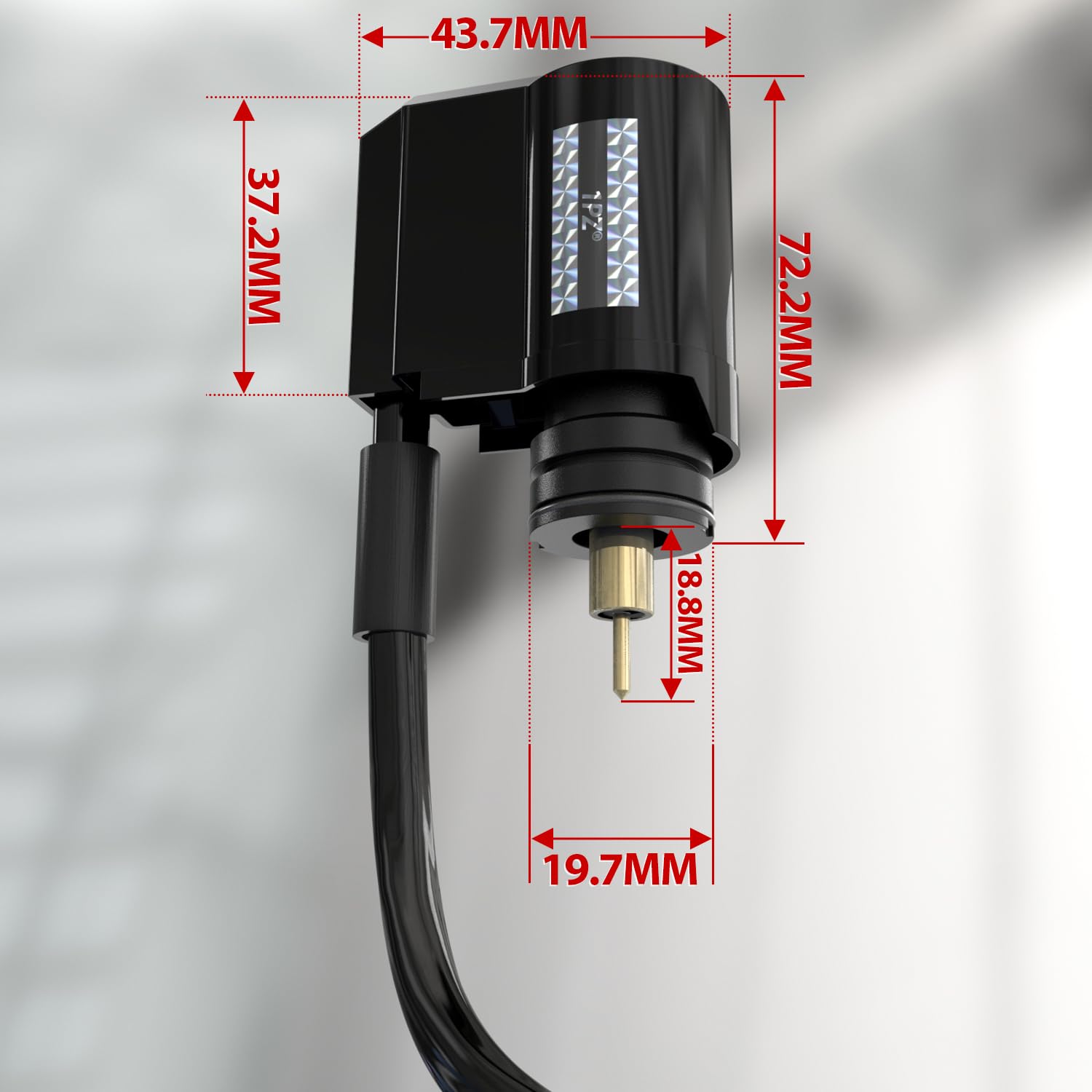1PZ FR7-FM1 Arranque de 2 clavijas IP65 ABS - Arranque Automático de Carburador Universal de Reemplazo para Scooter GY6 50cc 125cc 150cc Fácil de Instalar (Plug & Play)