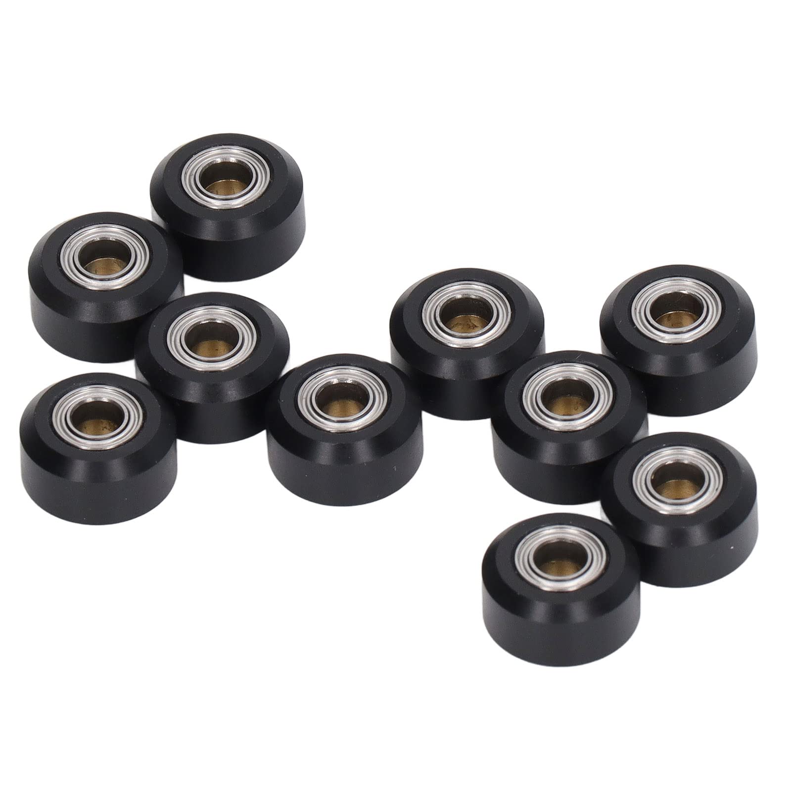 Jeu de Roues de Poulie D'imprimante 3D POM avec Roulement en Caoutchouc Durable pour des Performances Fluides, pour CR10 Ender 3 Anet A8 Tevo Tarantula, 48 Pièces (Poulie noire)
