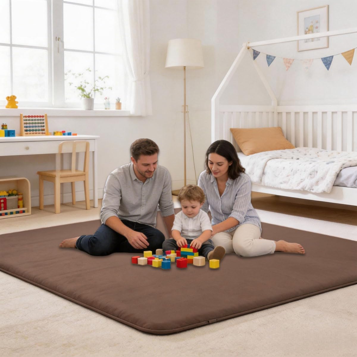 Tapis de Jeu pour de Taille personnalisée,Grand Tapis d'éveil pour en Velours Corail antidérapant et épais Convient aux Chambres d'enfants, aux Salons et à d'autres endroits