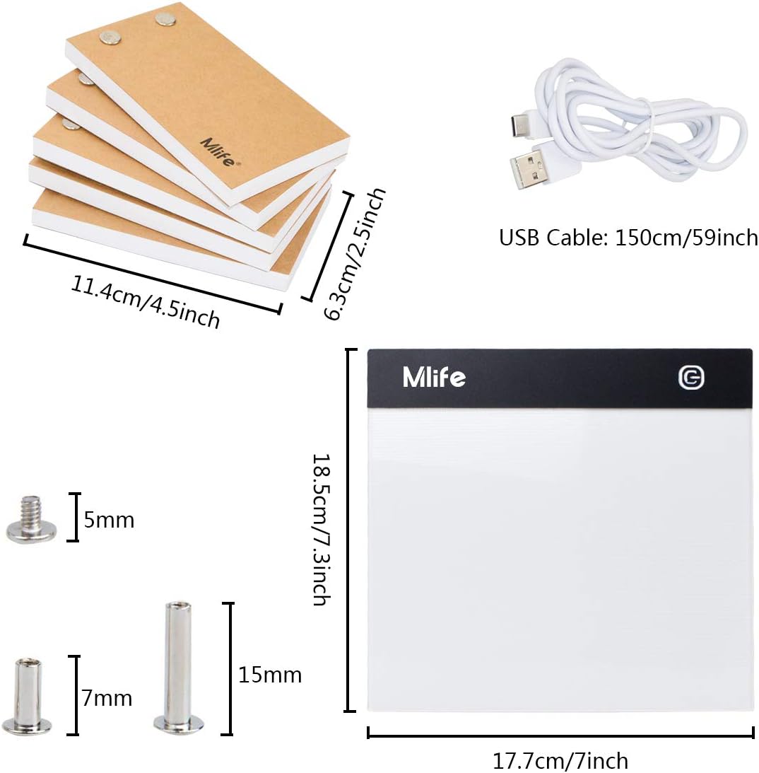 Flаѕh Sаlе Buу 1 gеt 1 Mlife Flip Book Kit - A5 LED Light Box for Drawing and Tracing & 300 Sheets Animation Paper with Binding Screws for Flip Books A5 Flipbook Kit