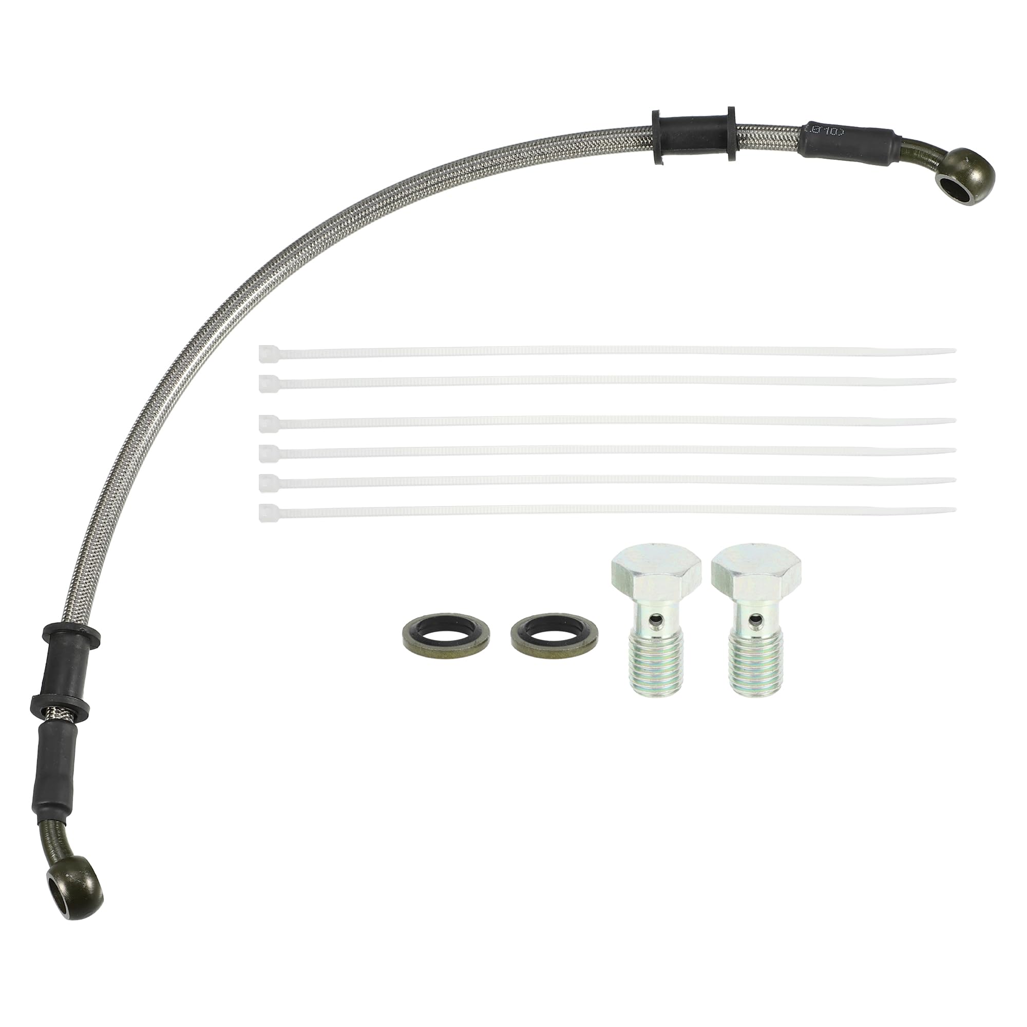 QUARKZMAN 1 Set 40Cm 1.31Ft Manguera de Freno Hidráulico para Motocicleta Con Tornillos