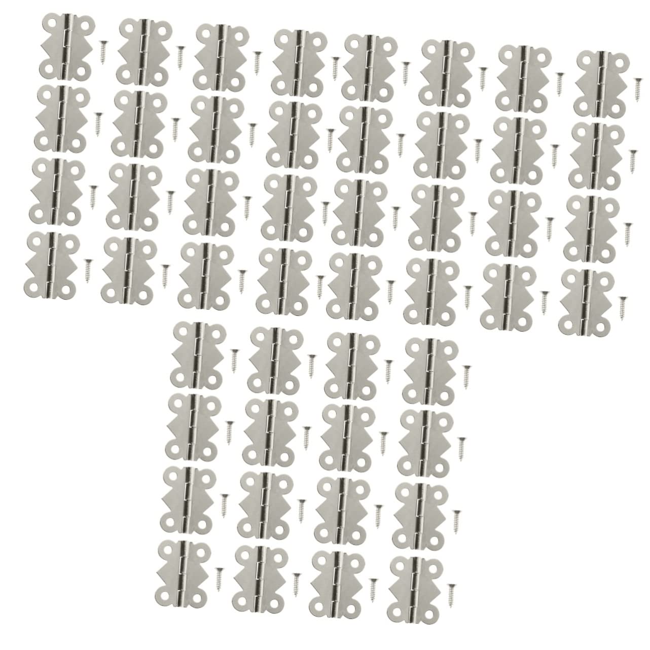DOITOOL 144pezzi Cerniere Retro Stile Antico Per Scatole Design Forma Di Farfalla Facili Da Installare Per Armadi e Mobili Decorativi