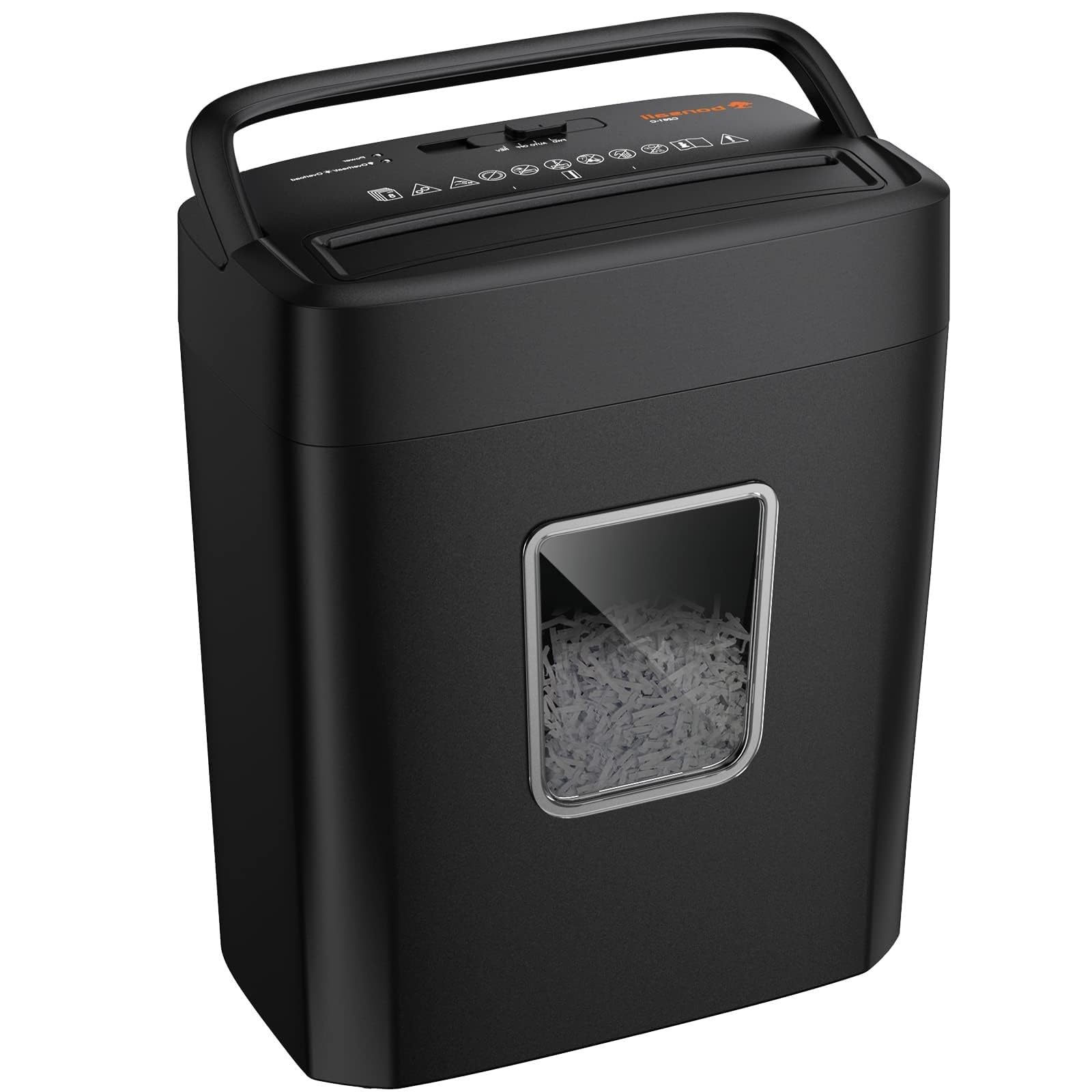 Bonsaii 6 Sheet P-4 Micro Cut Shredder C261-D, Bin without opening