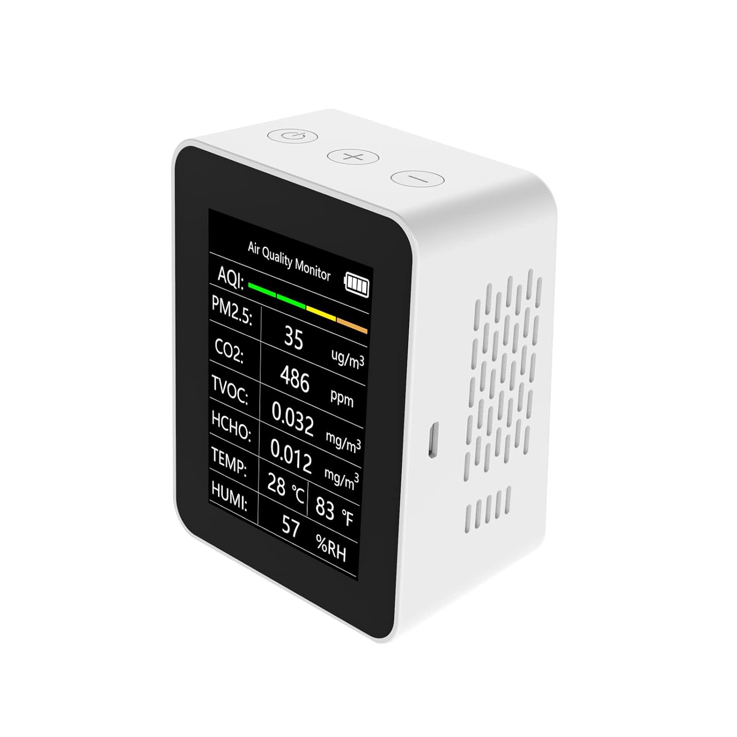 Air Quality Monitor CO2 Detector, TVOC Air Meter Temperature and