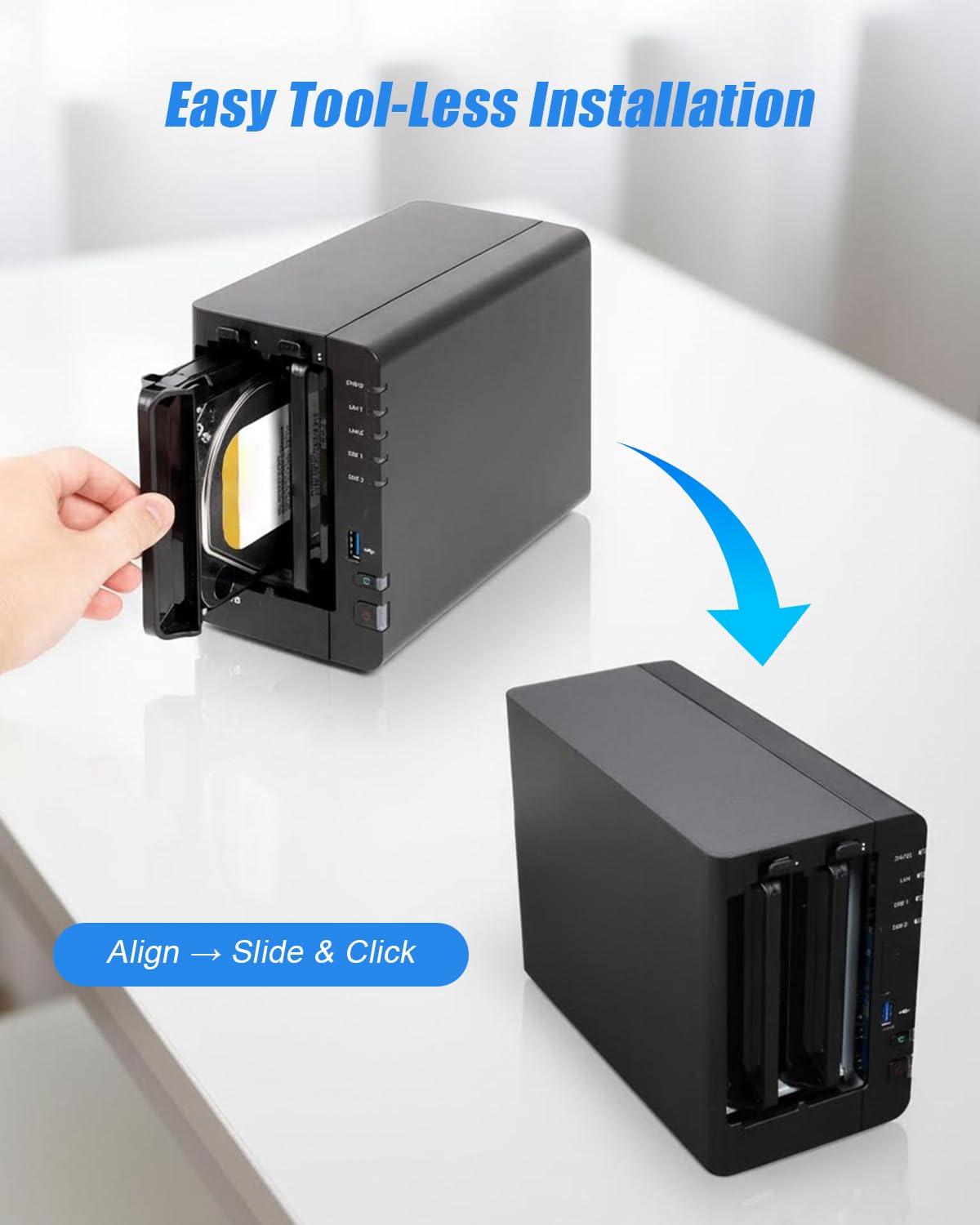 Amazon.co.jp: ハードディスクトレイ Synology NAS、タイプD7 3.5/2.5