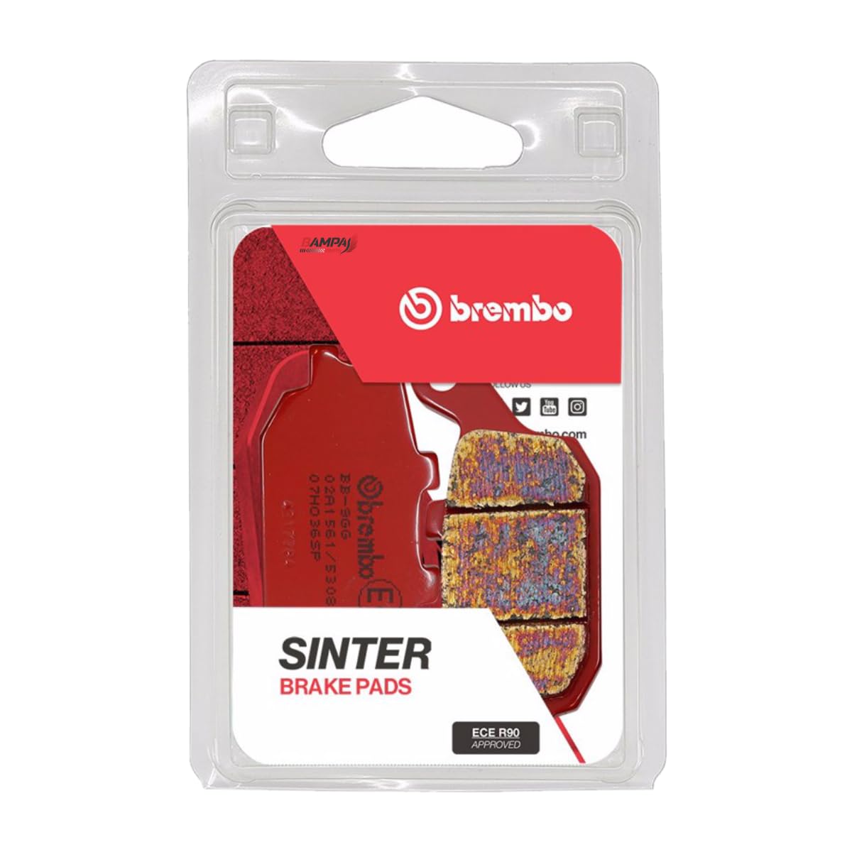 Brembo, set di pastiglie freno, set di cuscinetti freno, set di freni 07HO36SP