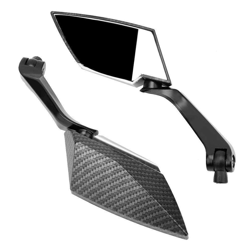 Specchietti Retrovisori Moto In Fibra Di Carbonio: 2 Pezzi Regolabili - Foto 4