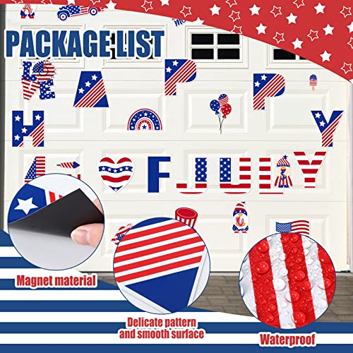 30 Pieces Patriotic Refrigerator Magnets Independence Day Magnetic 4Th Of July Gnome Magnets Usa Flag Decorative Car Fridge Magnetic Memorial Day Magnets For Metal Door Mailbox Car Decor #TOP4