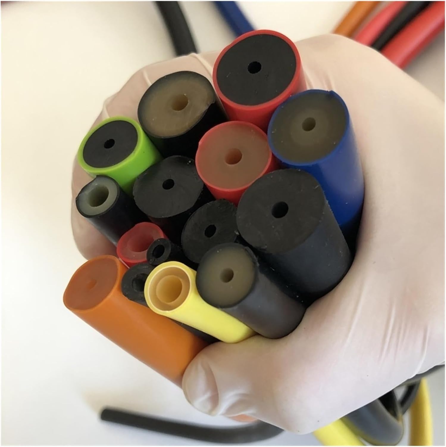 flexiable rubber Rubber Tube Sling 6mm 8mm 10mm 12mm 14mm 16mm 17mm 18mm Solid Rubber Tubing drain elastic (Color : 3.5x18mm black)