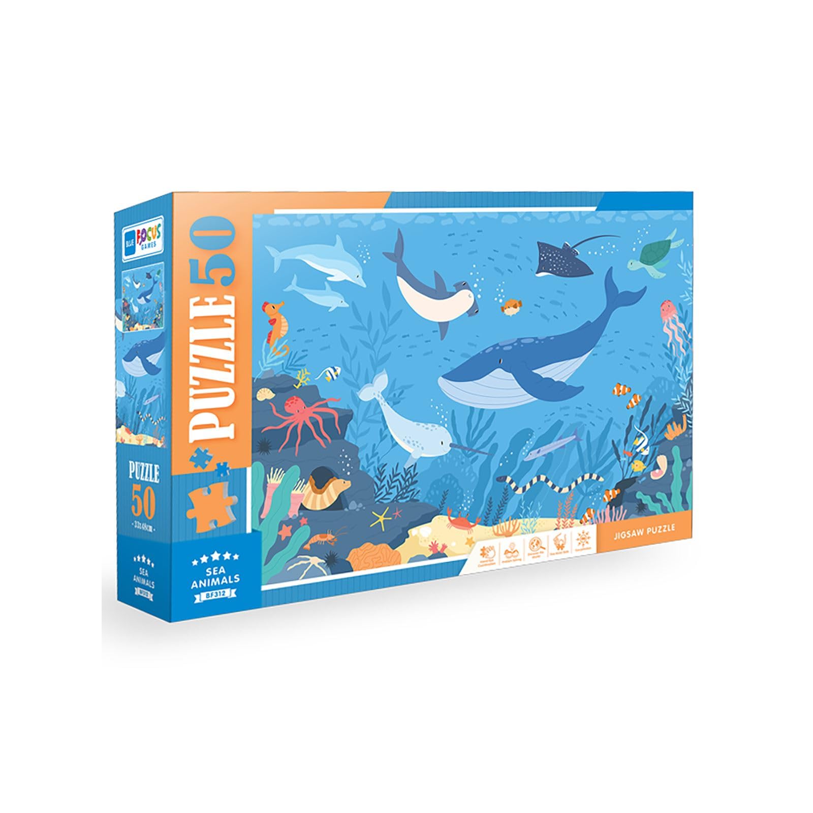 Blue Focus 50 PARÇA - SEA ANIMALS (DENİZ HAYVANLARI)