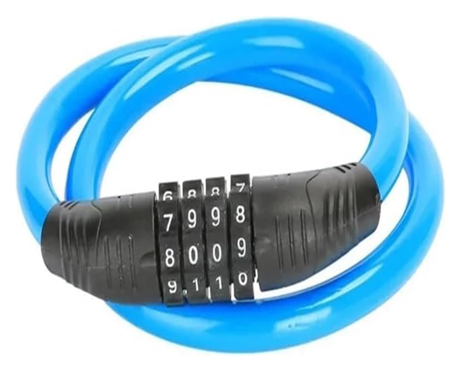 Giveduno M Blue Bicycle Lock, Portable Security 4 Digit Code Mountain Bike Lock Bicycle Multicolor