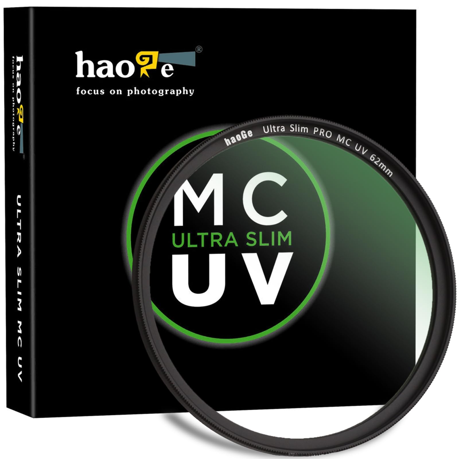 Haoge 37mm MC UV Lens Protection Filter Slim Frame with Multi-Layer Coatings for 37mm Camera Lens