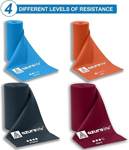 Miniatura 5 de Rollos de bandas de resistencia profesionales de 8 yardas o bandas elásticas sin látex de 5,6,7 pies de largo, bandas elásticas para entrenamiento