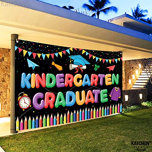 Image of KatchOn, Kindergarten Graduation Banner - 72x44 Inch | Preschool Graduation Backdrop for Preschool Graduation Decorations 2026 Kindergarten Graduation Decorations 2026 Kindergarten Grad Decor