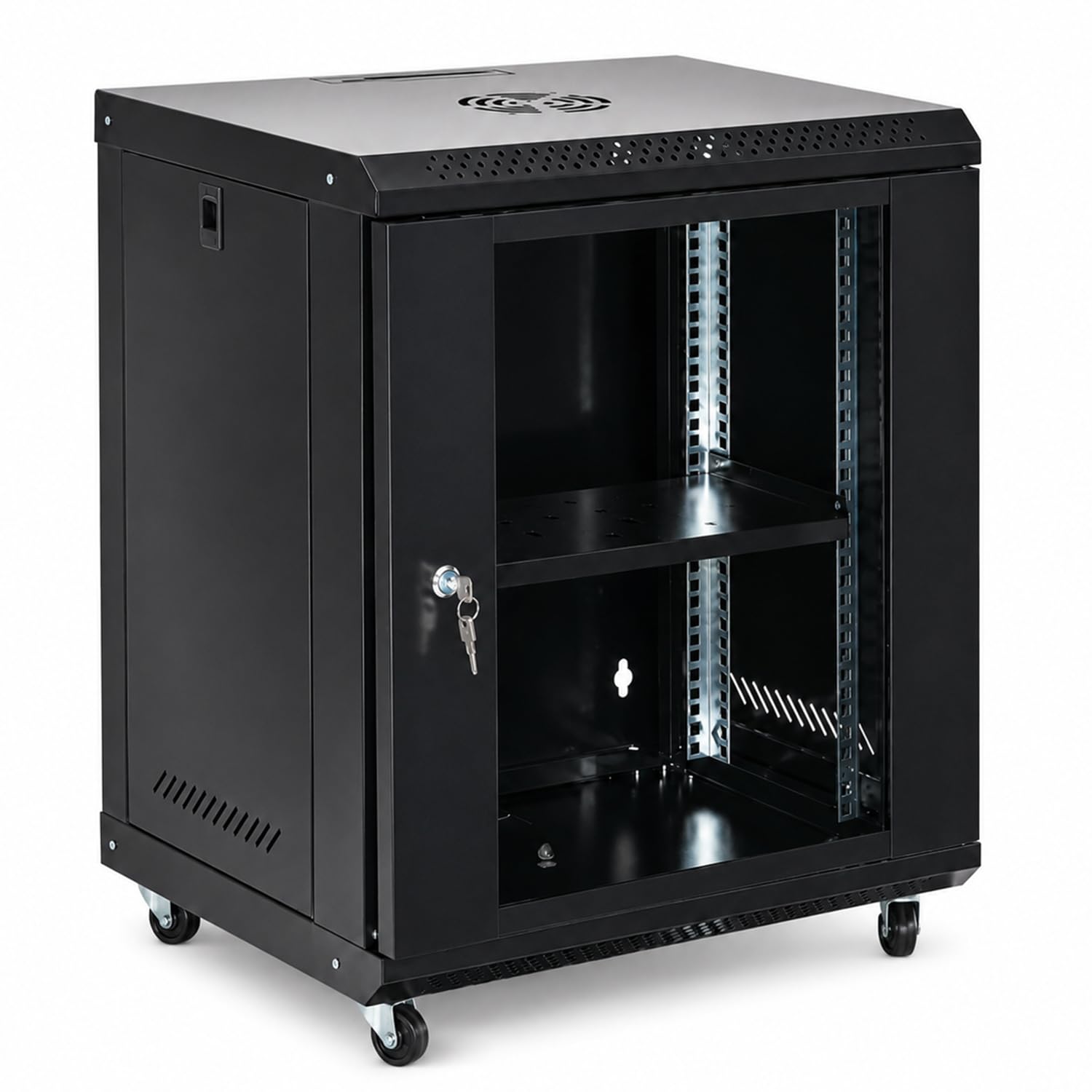 Amazon | 12U サーバーラック 機器収納ラック【W53 x H60 x D40 cm