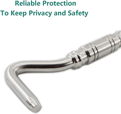 Miniatura 5 de ULIFESTAR - Paquete de 2 pestillos de gancho y ojal, pestillo de puerta de granero, cerradura de puerta de acero inoxidable resistente para puerta